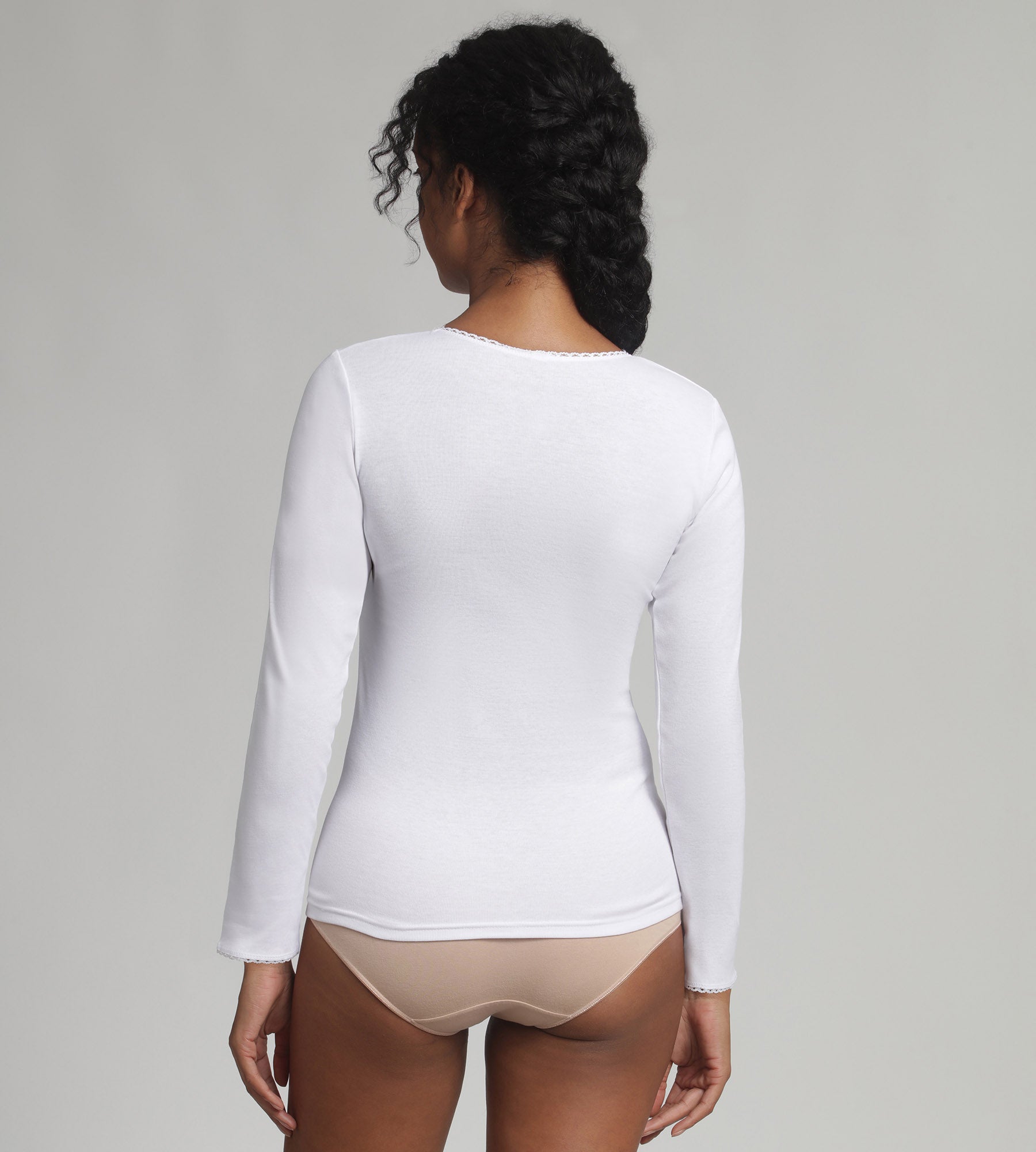 Playtex® Long-sleeved t-shirt in white Thermal Classic