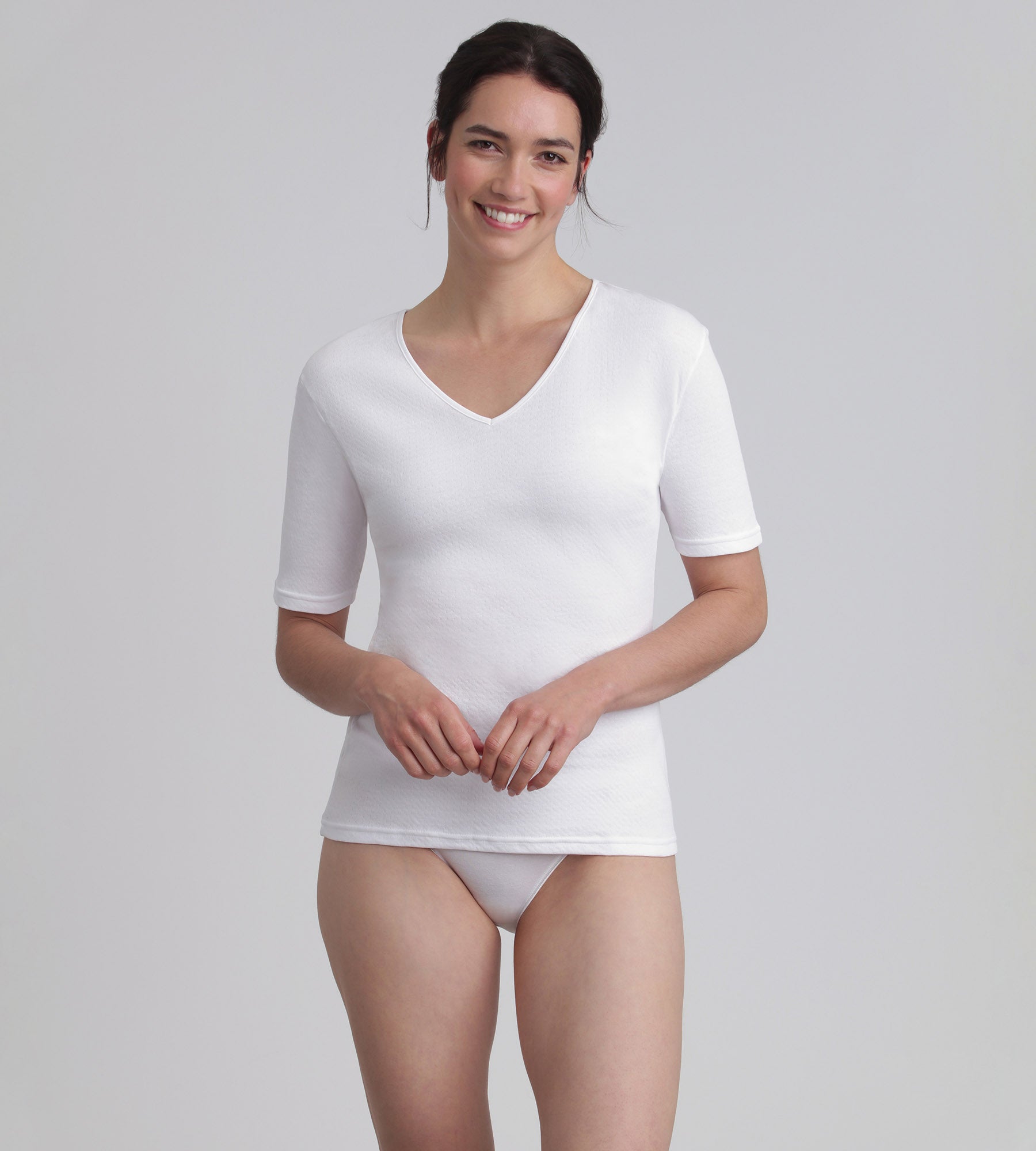 Playtex® Short-sleeved t-shirt in white Thermal Natural