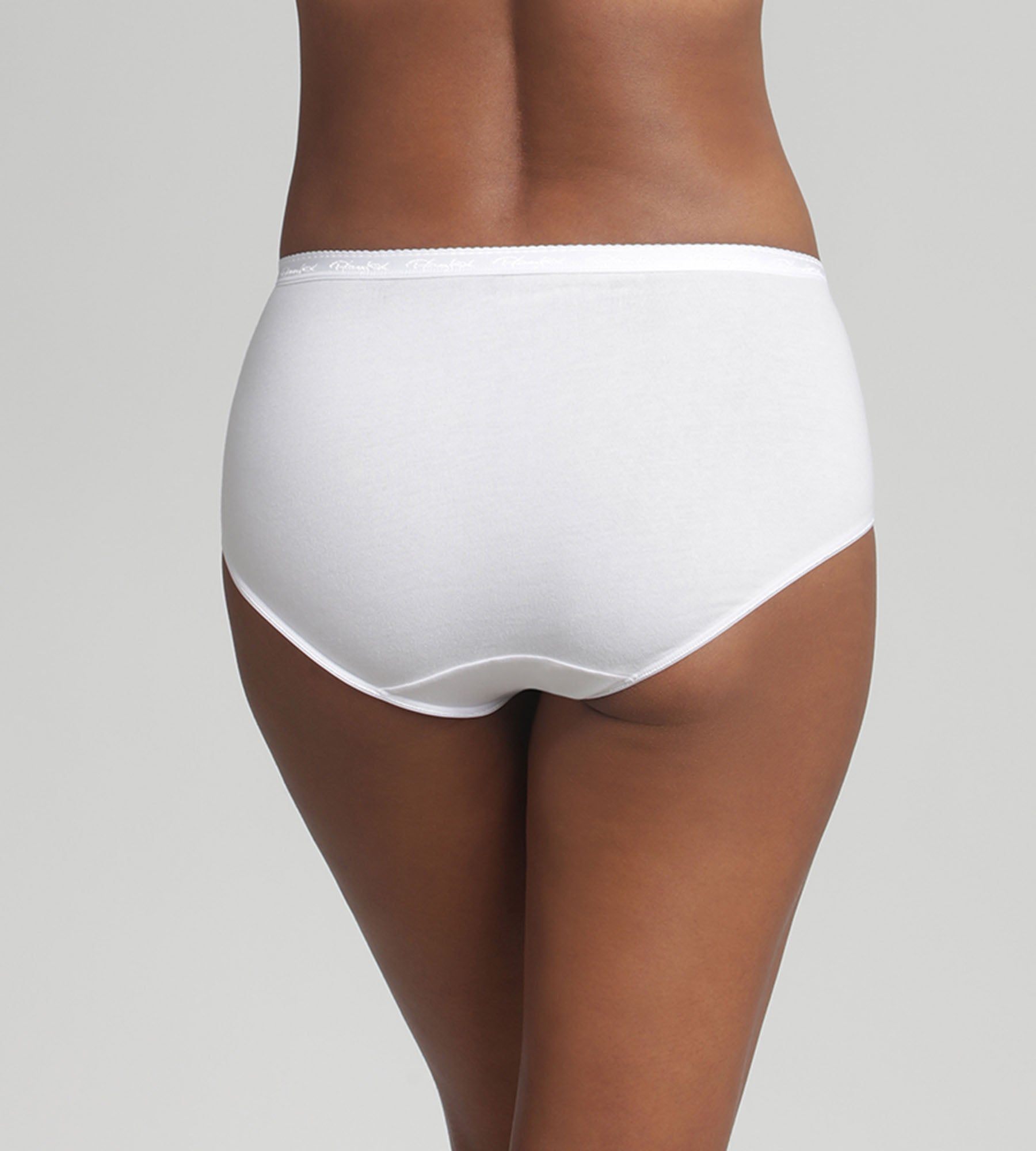 Playtex® Pack of 2 midi knickers in white Organic Cotton
