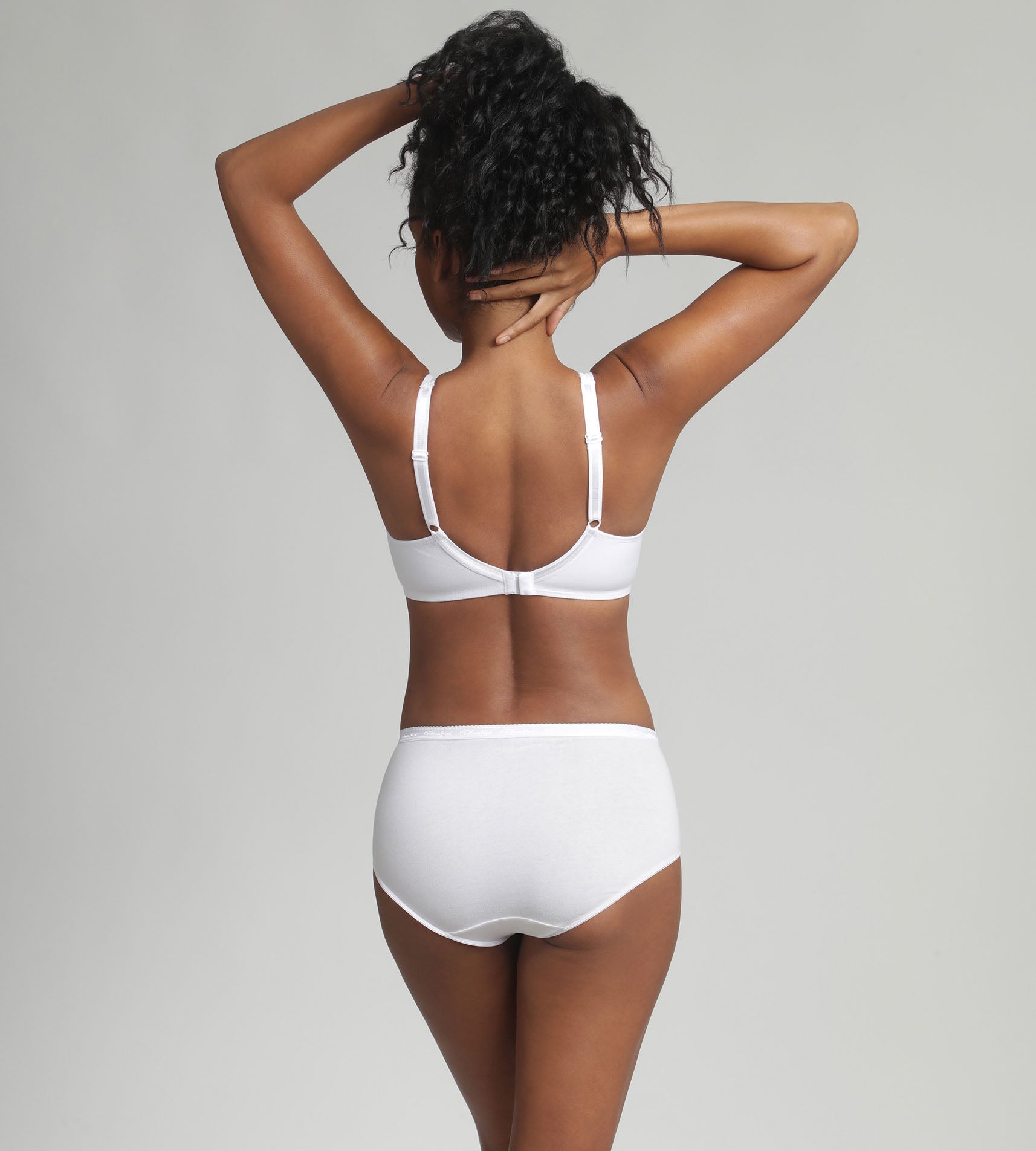 Playtex® Pack of 2 midi knickers in white Organic Cotton