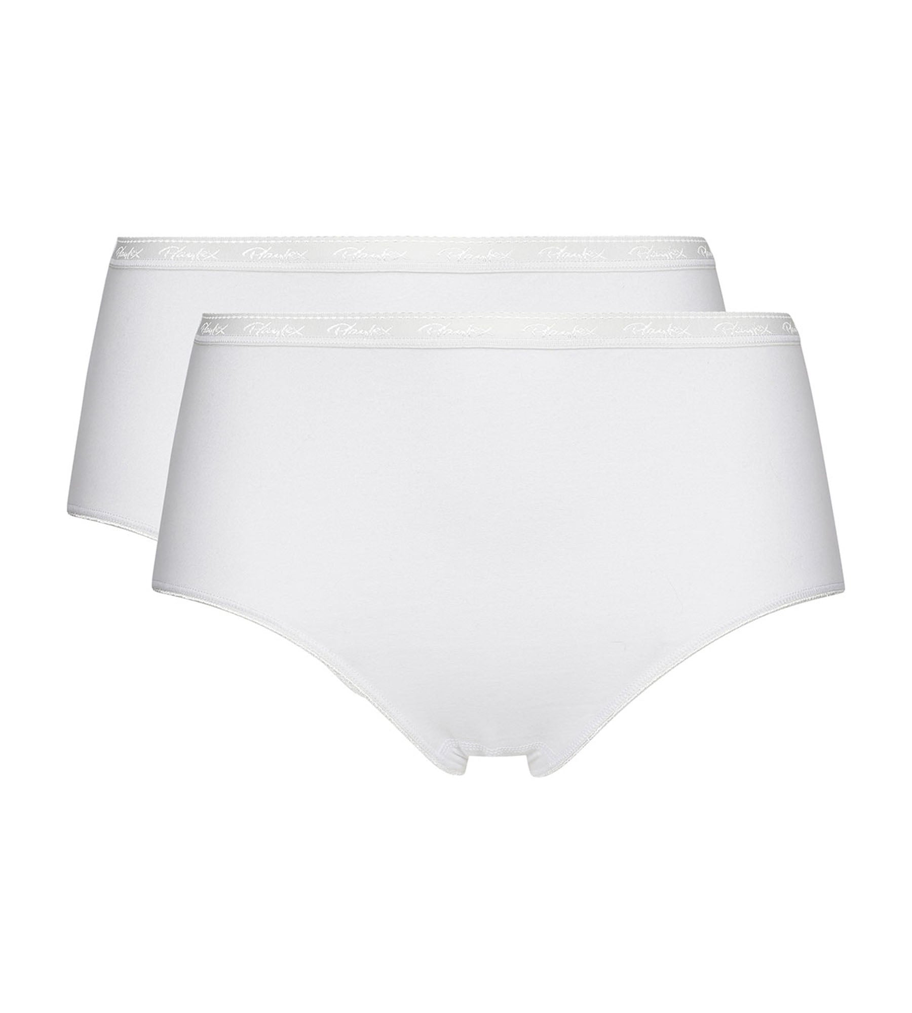 Playtex® Pack of 2 midi knickers in white Organic Cotton