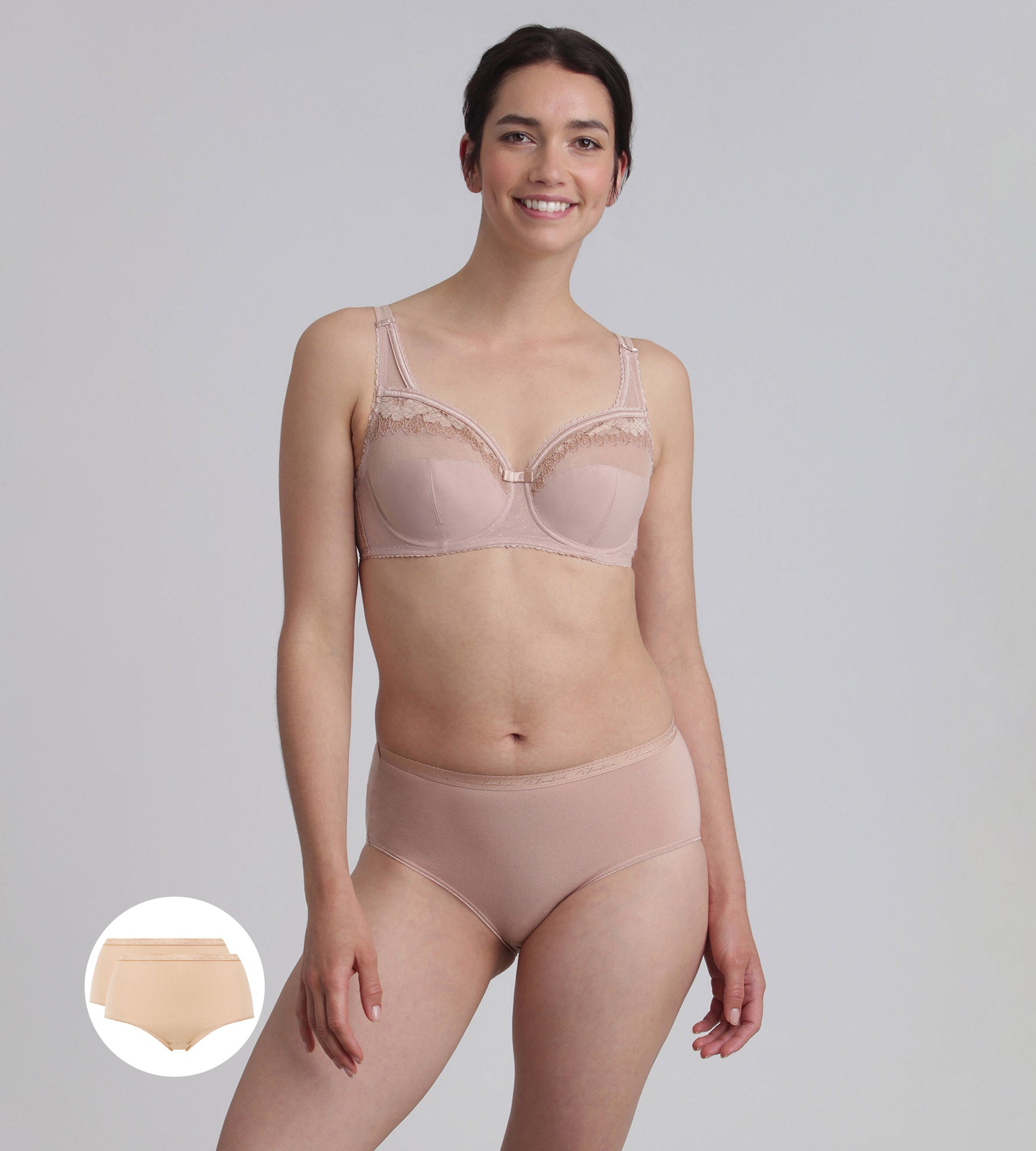 Playtex® Lot de 2 culottes beiges Coton Bio