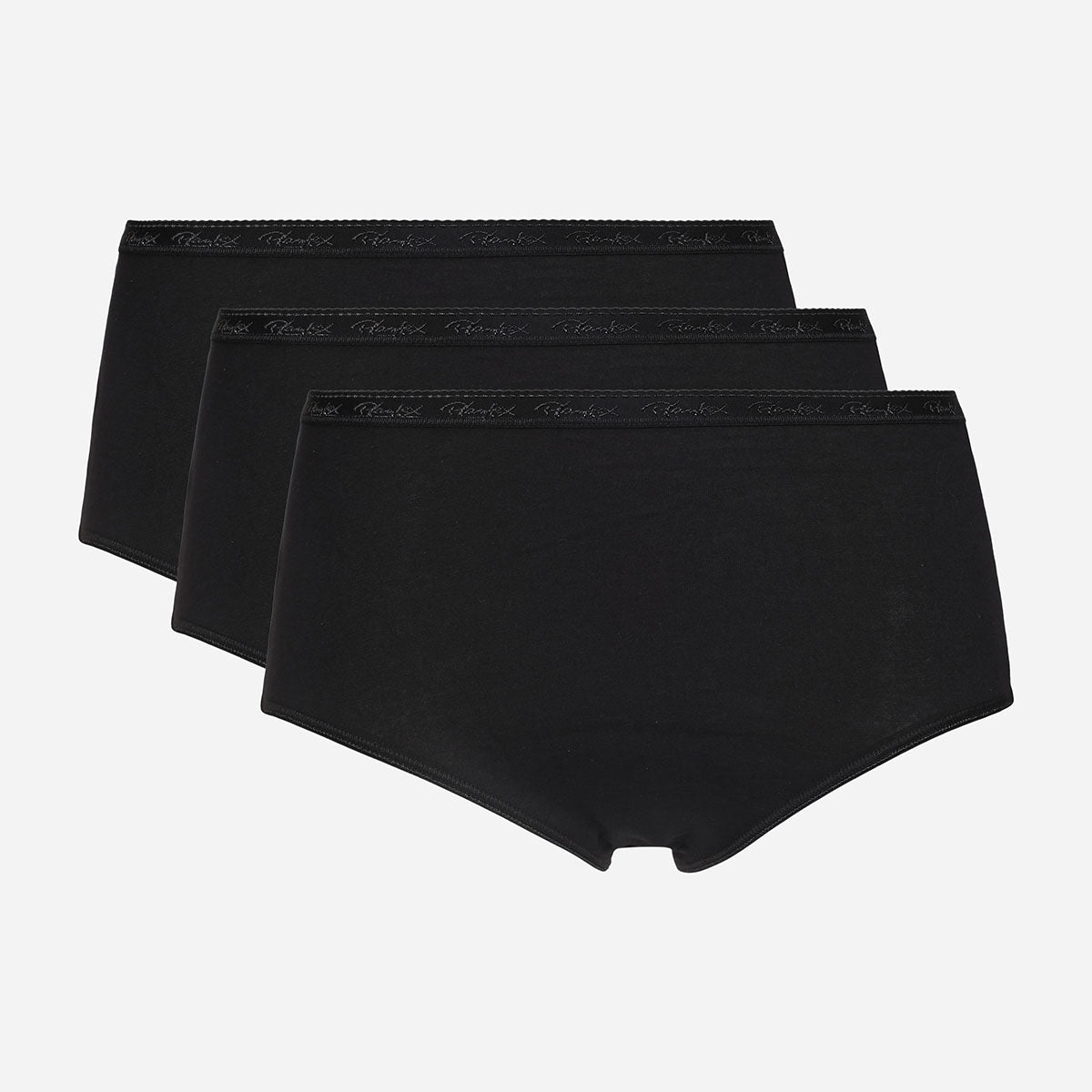 Playtex® Pack of 3 midi knickers in black Organic Cotton