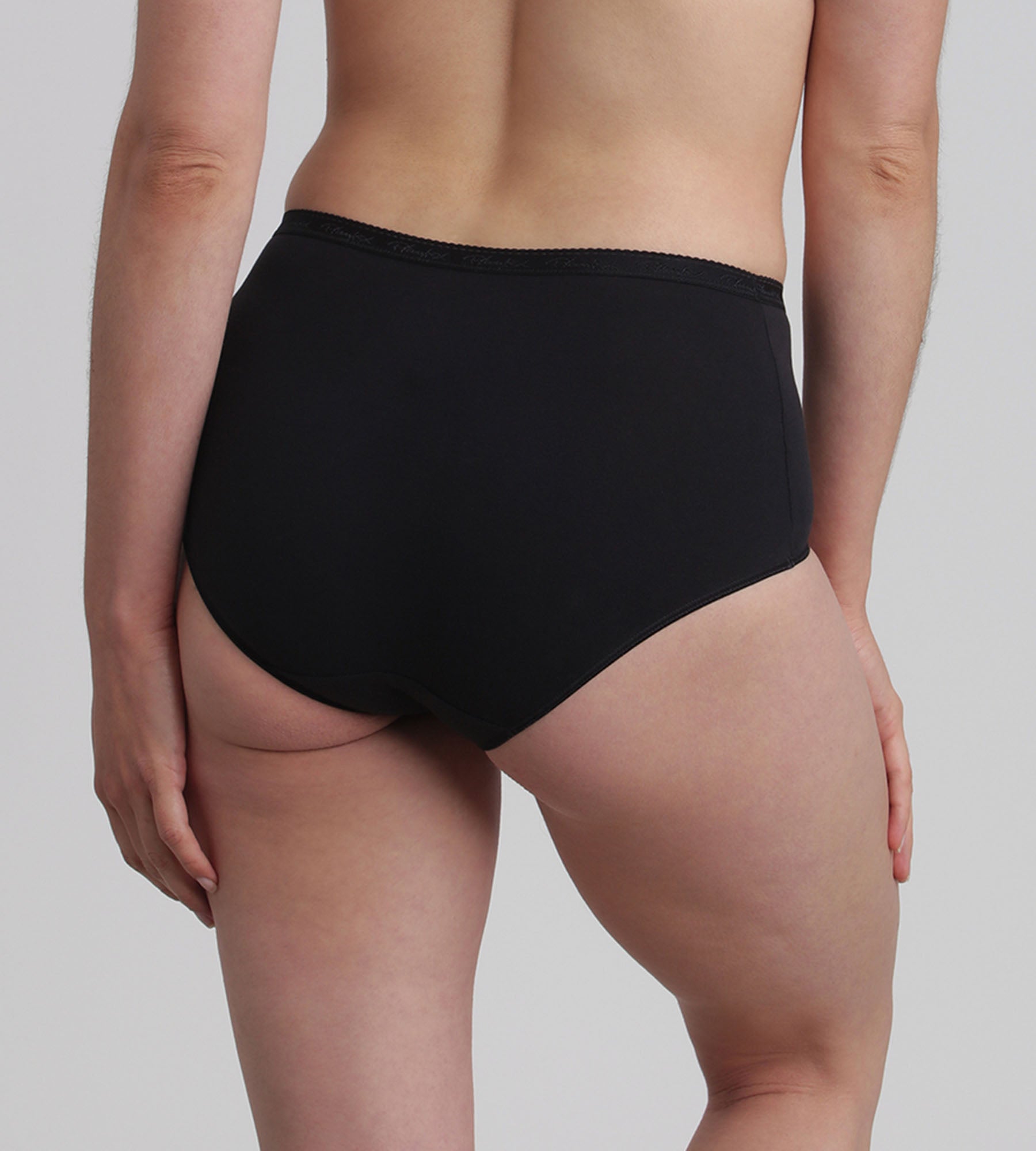 Playtex® Pack of 3 full knickers in black Organic Cotton