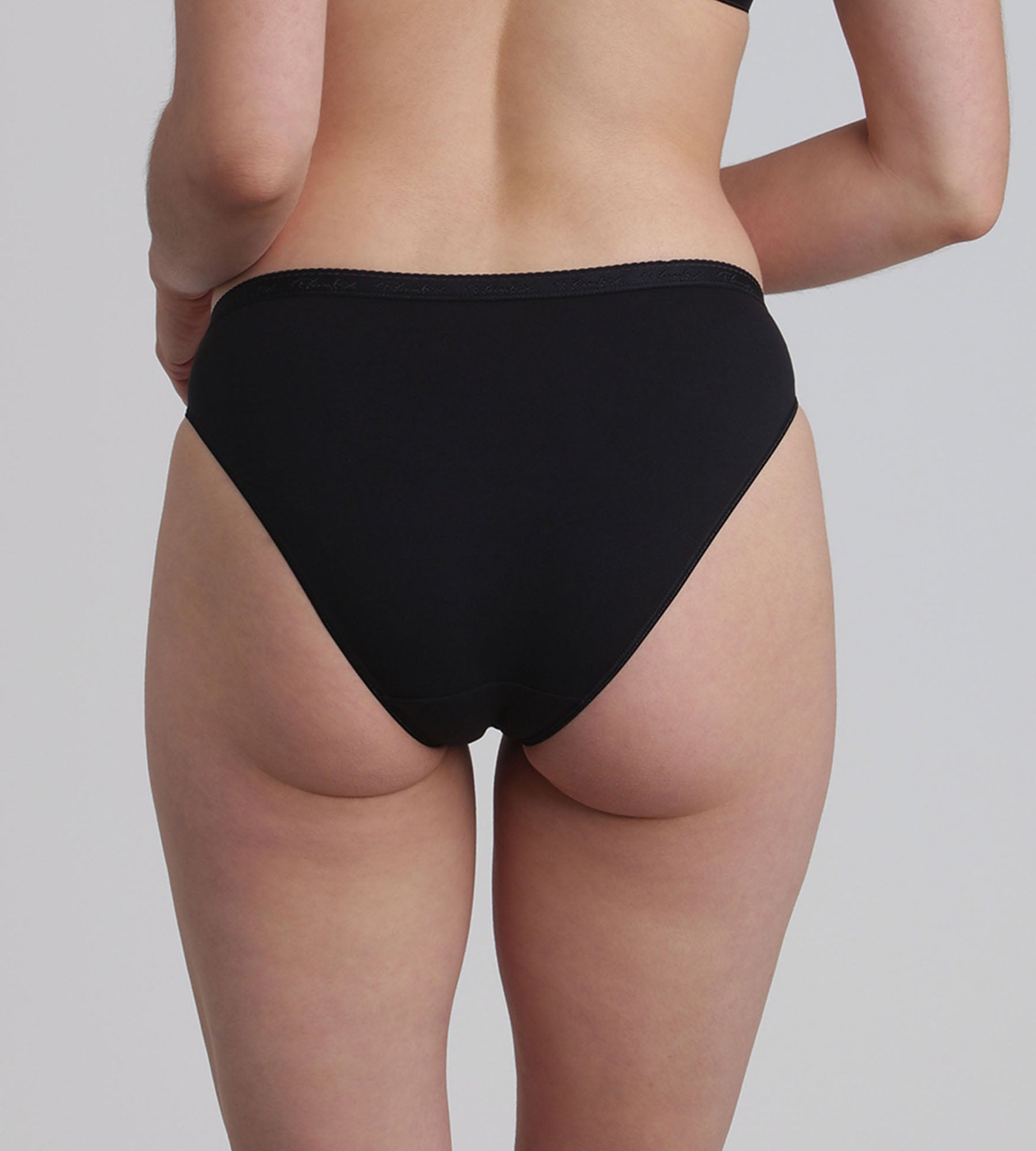 Playtex® Pack of 2 high leg knickers in black Organic Cotton