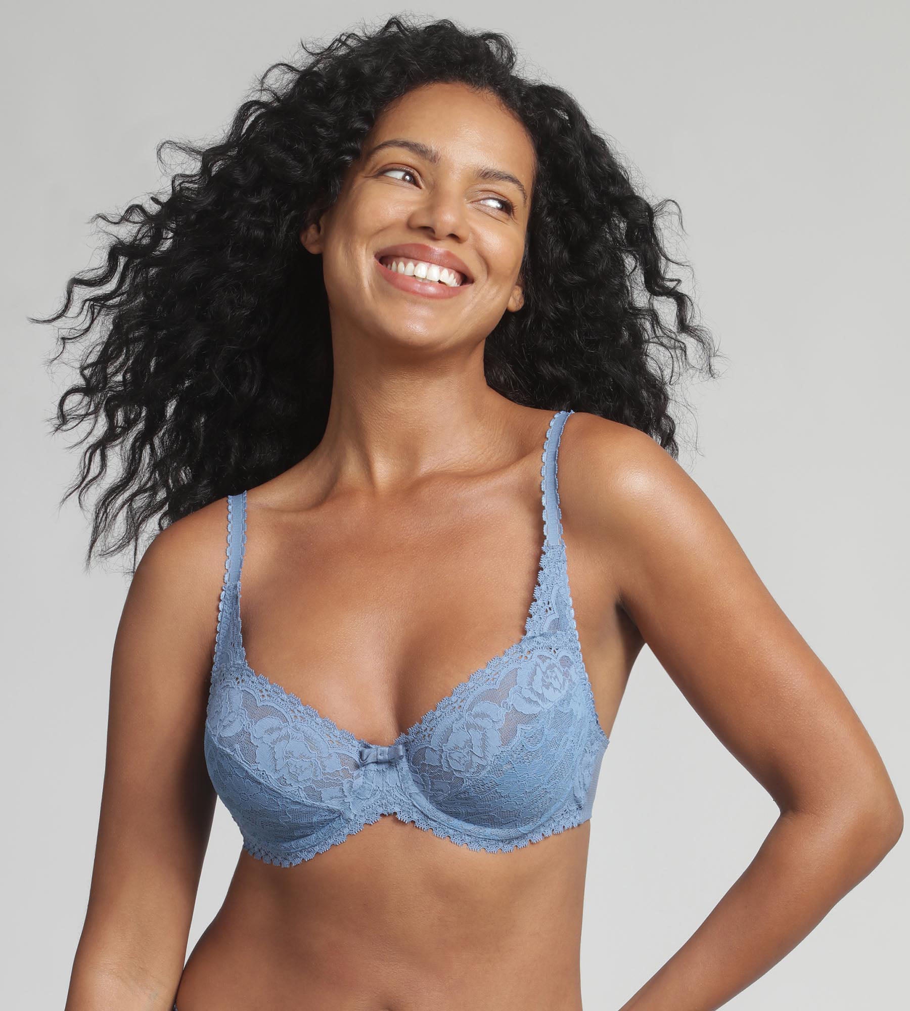 Playtex® Underwired bra in ocean blue Flower Elegance Recycled