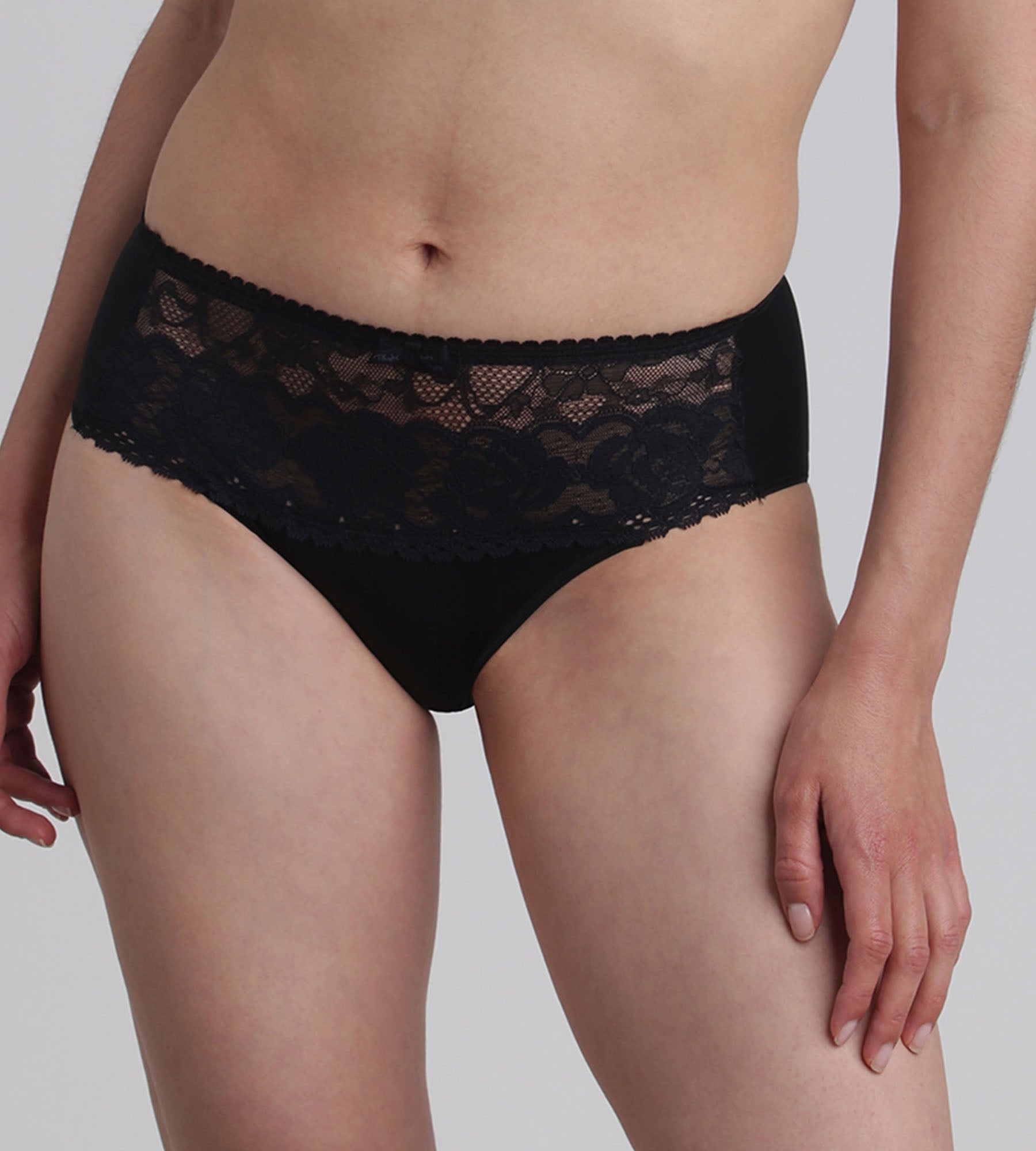 Playtex® Midi knickers in black Flower Elegance Recycled