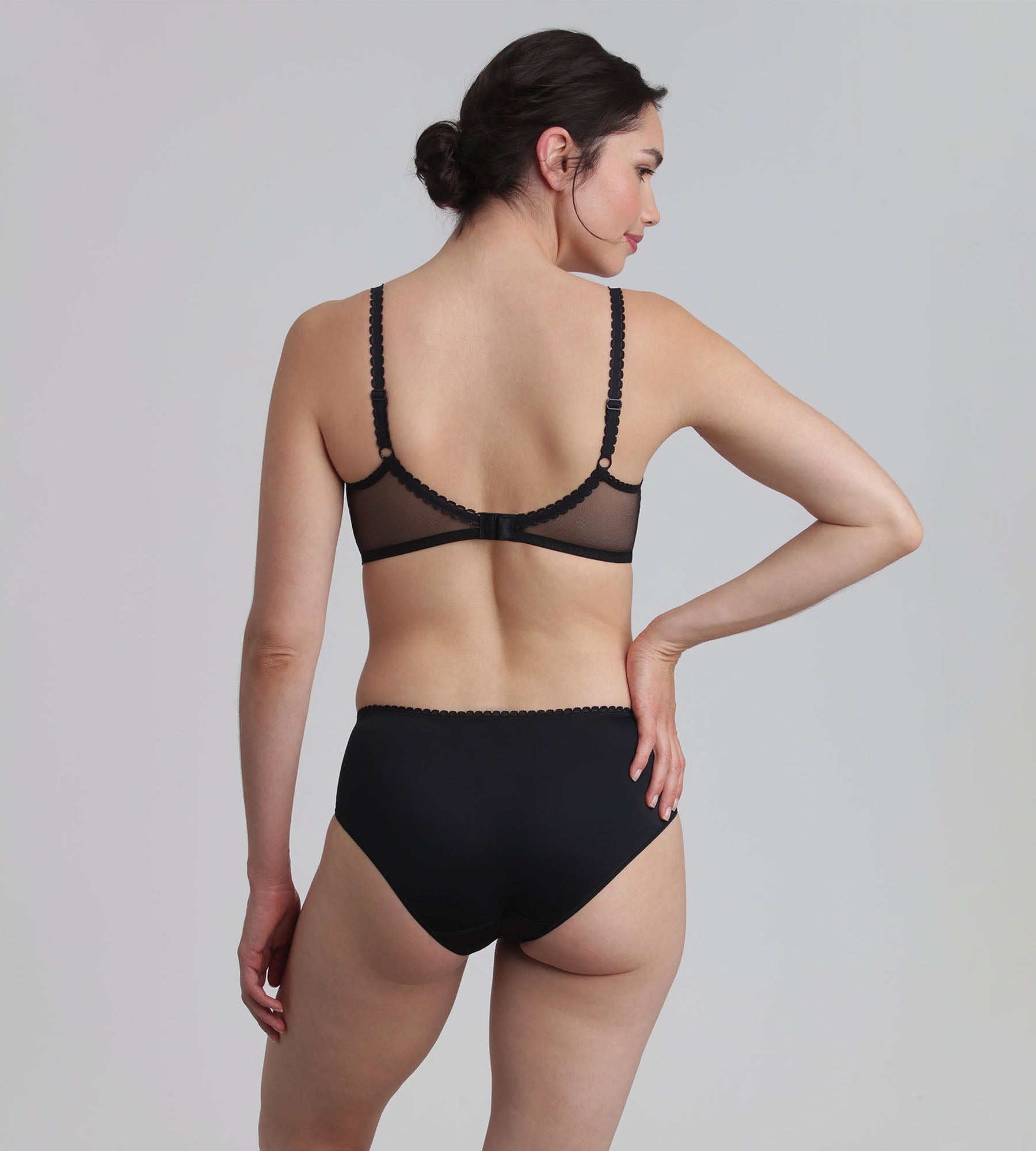 Playtex® Midi knickers in black Flower Elegance Recycled