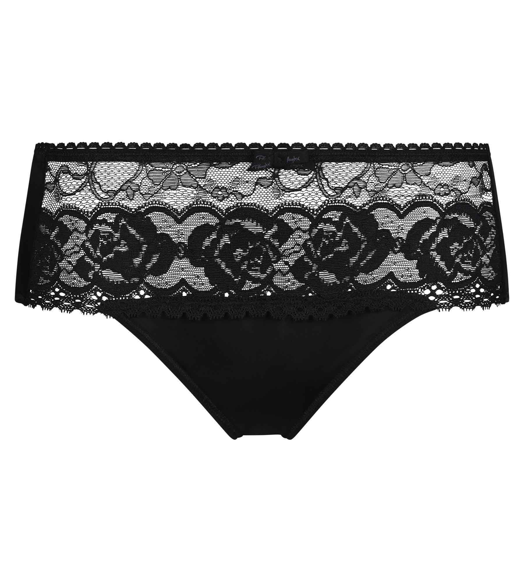 Playtex® Midi knickers in black Flower Elegance Recycled