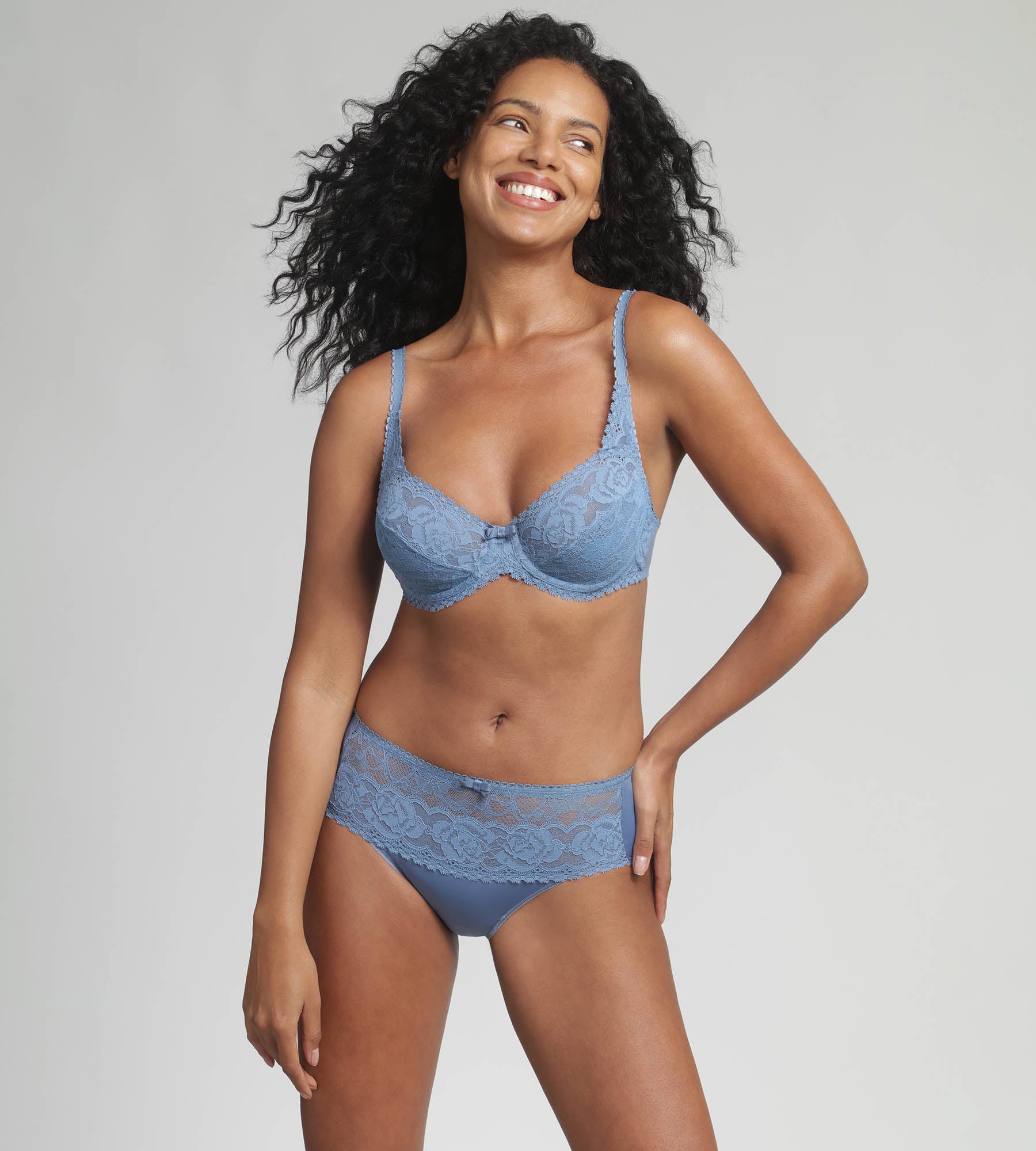Playtex® Midi knickers in ocean blue Flower Elegance Recycled