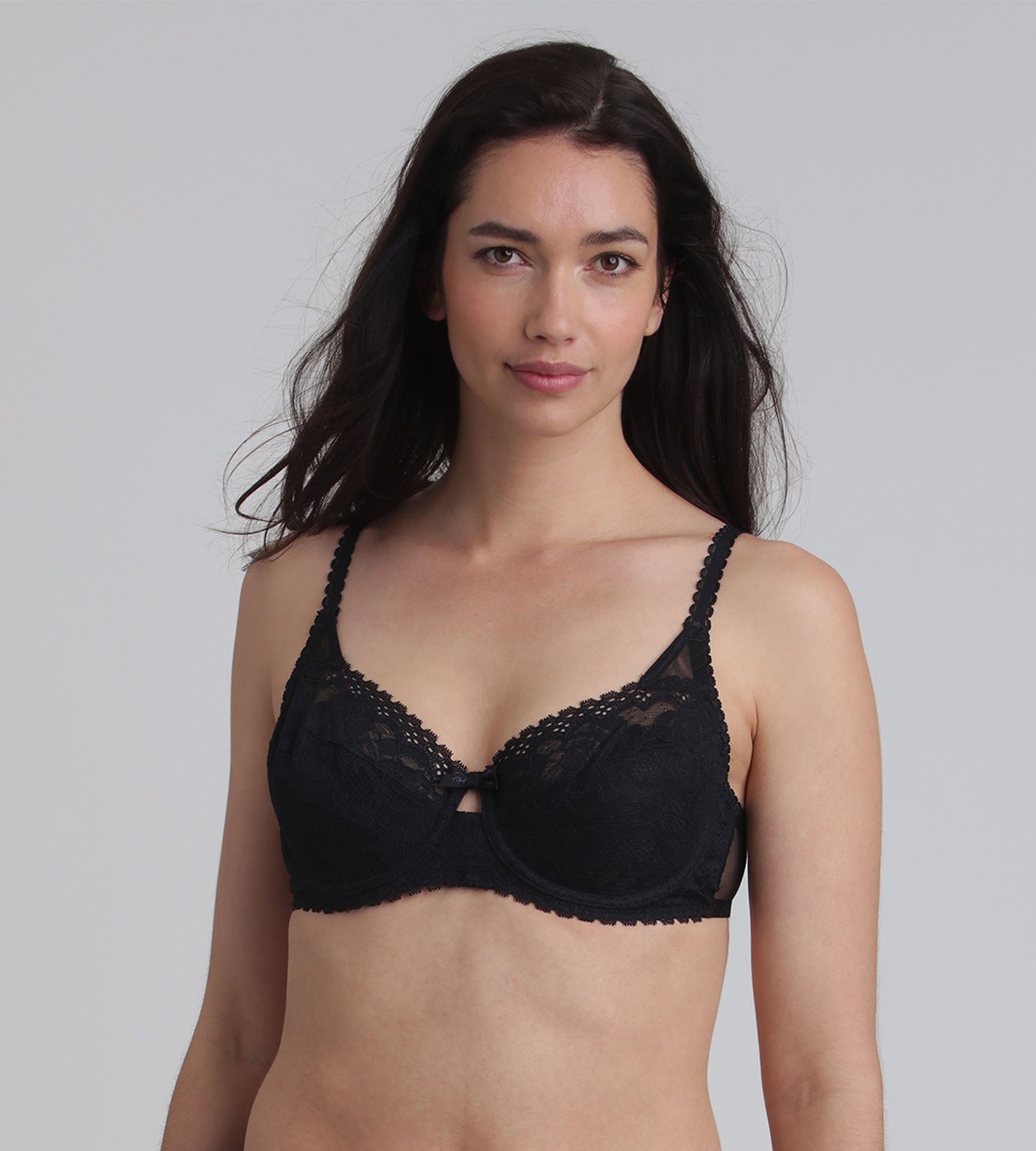 Playtex® Balcony bra in black Flower Elegance Recycled