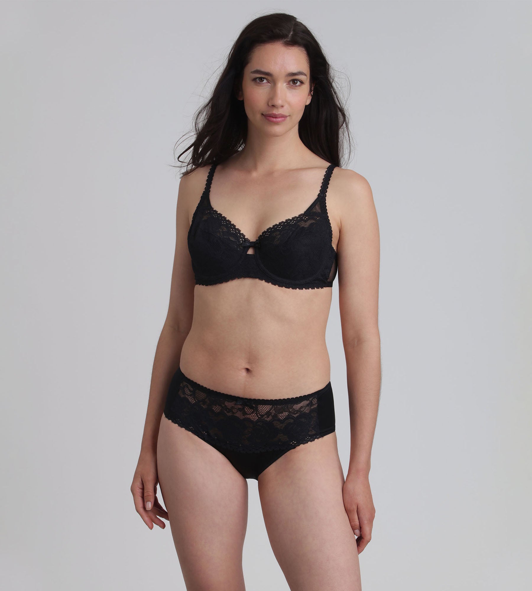Playtex® Balcony bra in black Flower Elegance Recycled