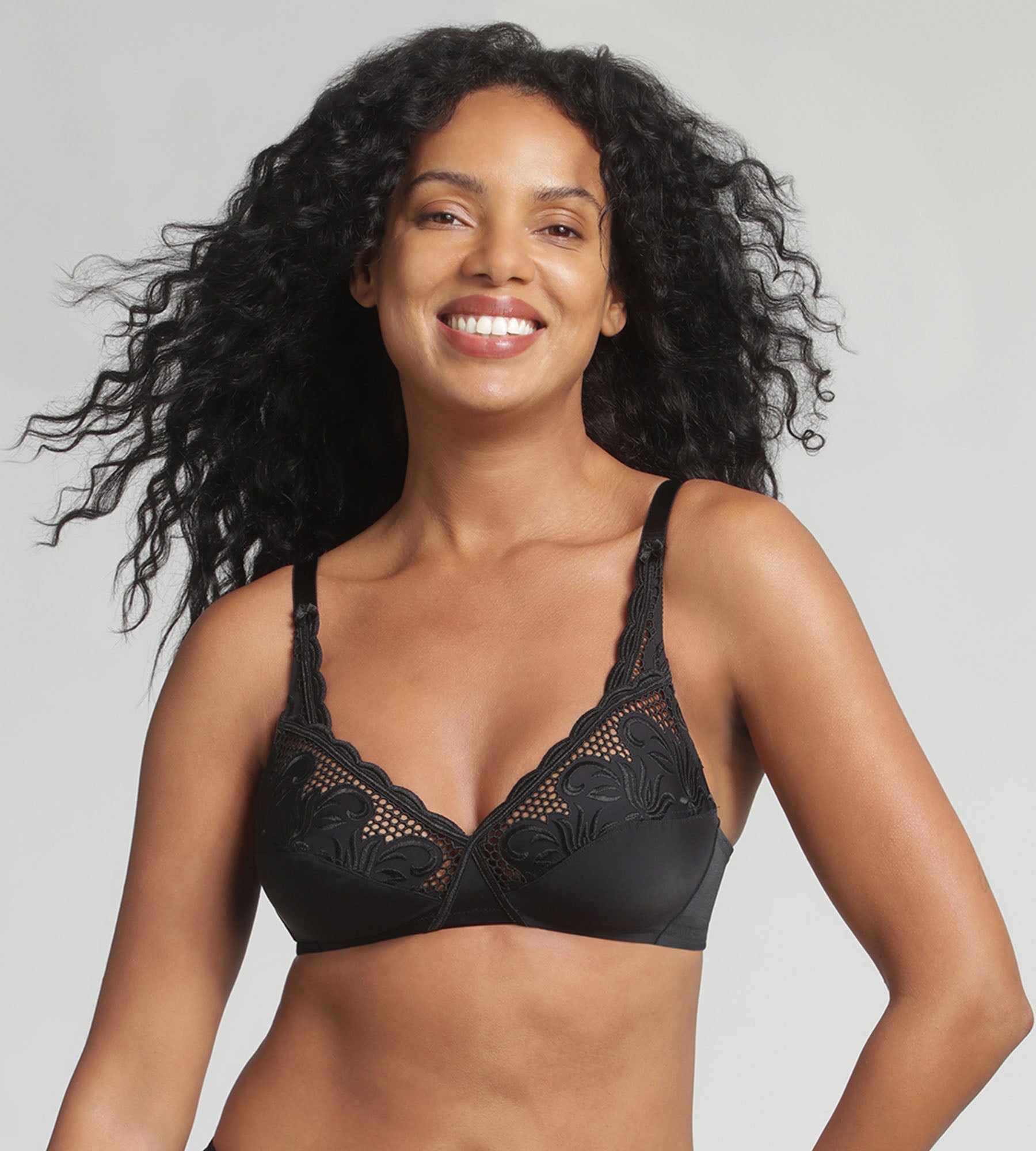 Playtex® Non-wired bra in black Cross your Heart Modern Tricot