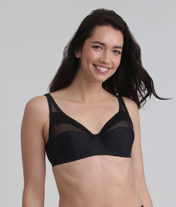 Playtex® Soutien-gorge emboîtant noir Cœur Croisé Microfibre