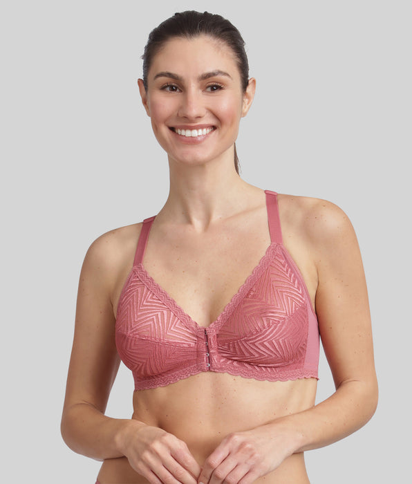 Playtex® Non-wired front closure bra in soft pink Ideal Posture