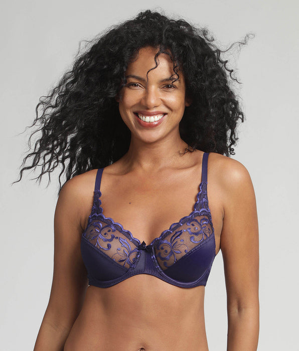 Playtex® Underwired bra in navy Essential Elegance Embroidery