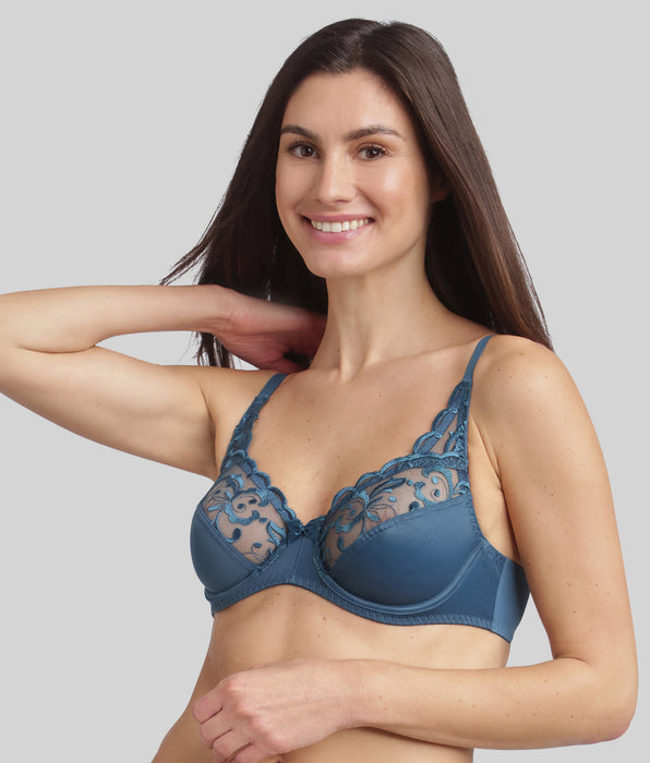 Playtex® Underwired bra in pine green Essential Elegance Embroidery