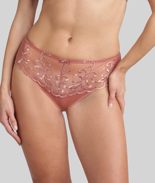 Playtex® Midi knickers in cinnamon Essential Elegance Embroidery