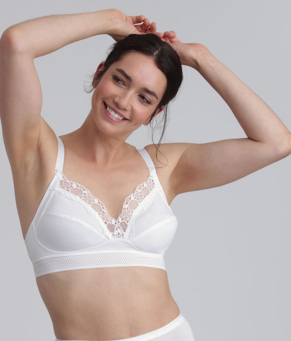 Playtex® Soutien-gorge en coton blanc sans armatures Feel Good Support Coton Bio