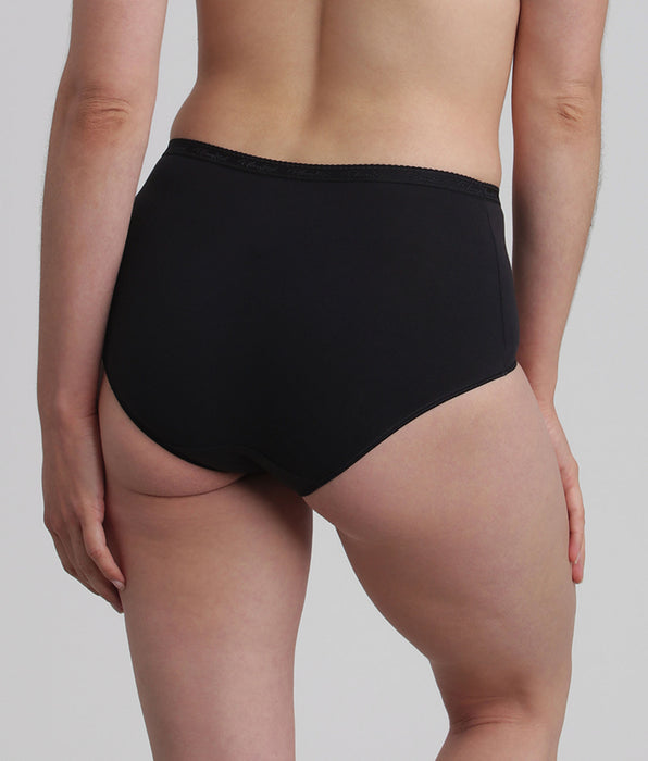 Playtex® Pack of 3 full knickers in black Organic Cotton