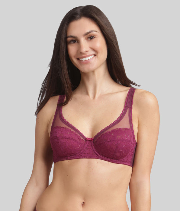 Playtex® Underwired bra in imperial purple Recycled Classic Lace Support