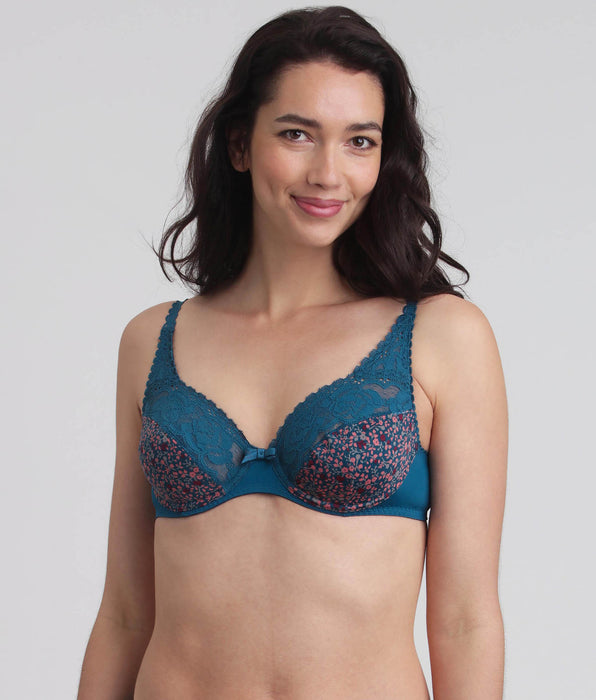 Playtex® Soutien-gorge avec armatures imprimé vert Flower Elegance Micro Recyclé