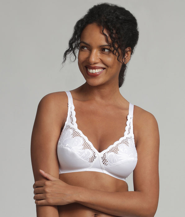 Playtex® Soutien-gorge sans armatures broderie blanc Cœur Croisé Modern Tricot