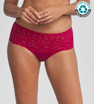 Midi knickers in Fuschia - Recycled Classic Lace Support, , PLAYTEX