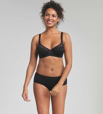 Full cup bra in black Classic Lace Support