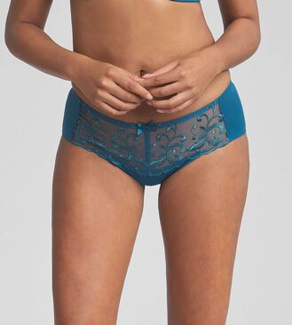 Midi knickers in Patina Blue - Essential Elegance Embroidery, , PLAYTEX