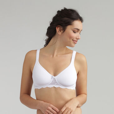 Underwired spacer bra in white – Flower Elegance, , PLAYTEX