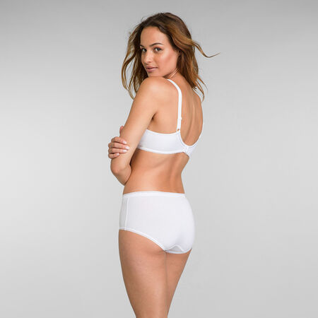 Full cup bra in white Classic Cotton Support