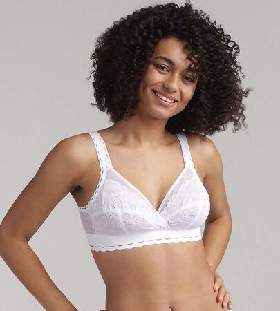 Buy White Recycled Lace Full Cup Comfort Bra - 34B, Bras