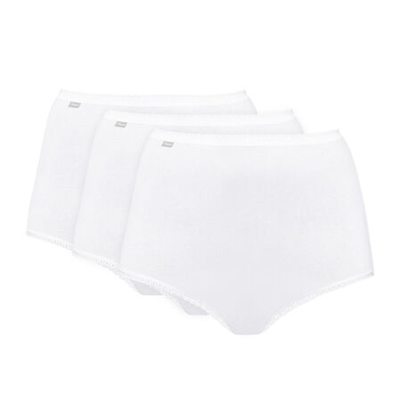 3 Pack of Full Briefs in White Cotton – Stretch Cotton