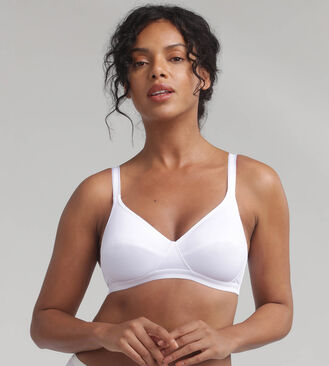 Non-wired bra in white Basic Micro Support, , PLAYTEX