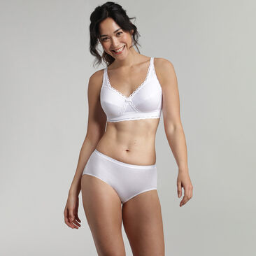 Non wired bra in white - Recycled Classic Cotton Support, , PLAYTEX