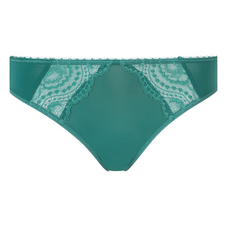 Prettylittlething Emerald Green Tape Lace Thong