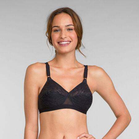 Playtex Cross Your Heart Lace Full Cup Soft Bra - Black