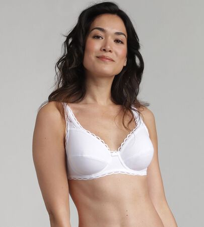 Buy White Recycled Lace Full Cup Comfort Bra - 44DD | Bras | Argos