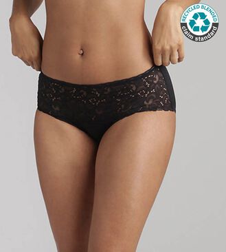Midi Knickers in black - Recycled Classic Lace Support, , PLAYTEX