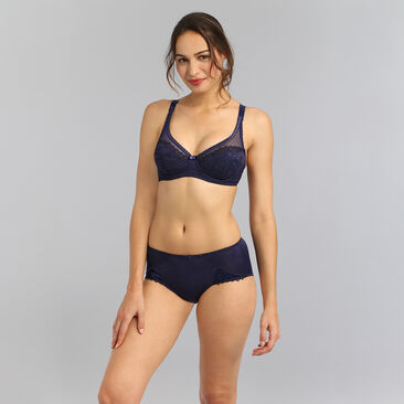 Underwired bra in navy Classic Lace Support, , PLAYTEX