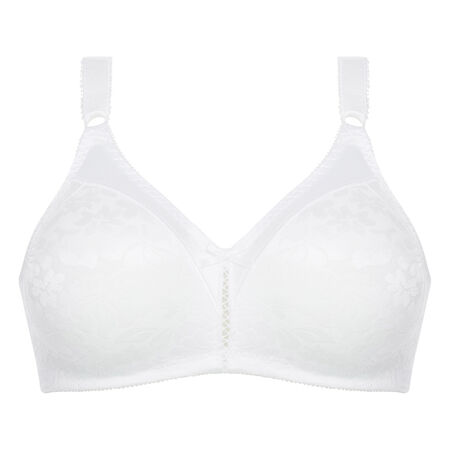 Non-Wired Full Cup Bra in White - Double Support