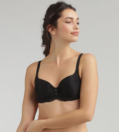 Padded underwired bra E/F cup - Black - Ladies