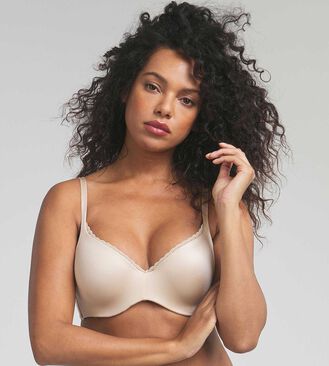 Full cup bra with removable underwires in light brown 24h Absolute Soft, , PLAYTEX