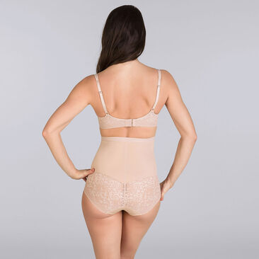 Beige high-waisted girdle - Expert in Silhouette-PLAYTEX
