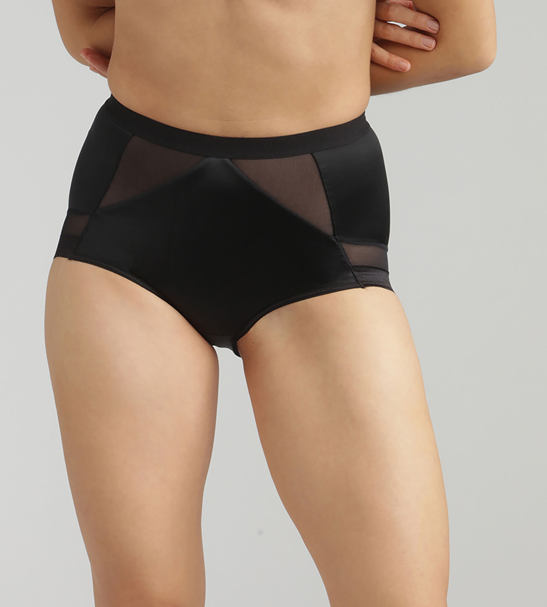 High Waisted Shaping Knickers in Black – Perfect Silhouette, , PLAYTEX