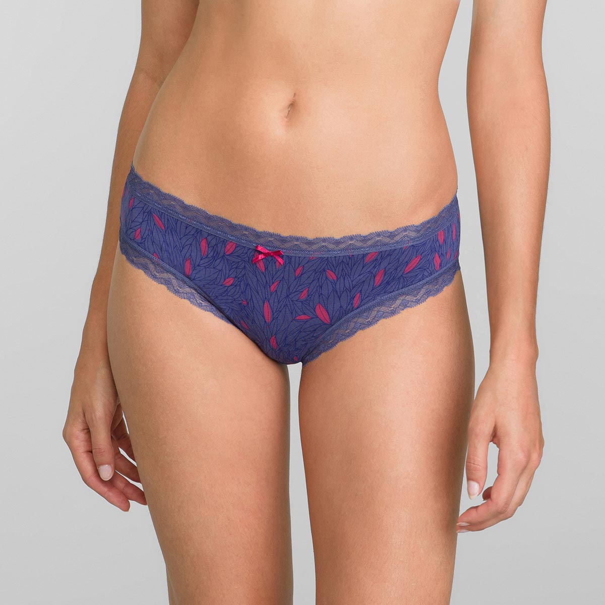 Knickers in Graphic Leaves Print Cotton Fancy 2 pack, , PLAYTEX