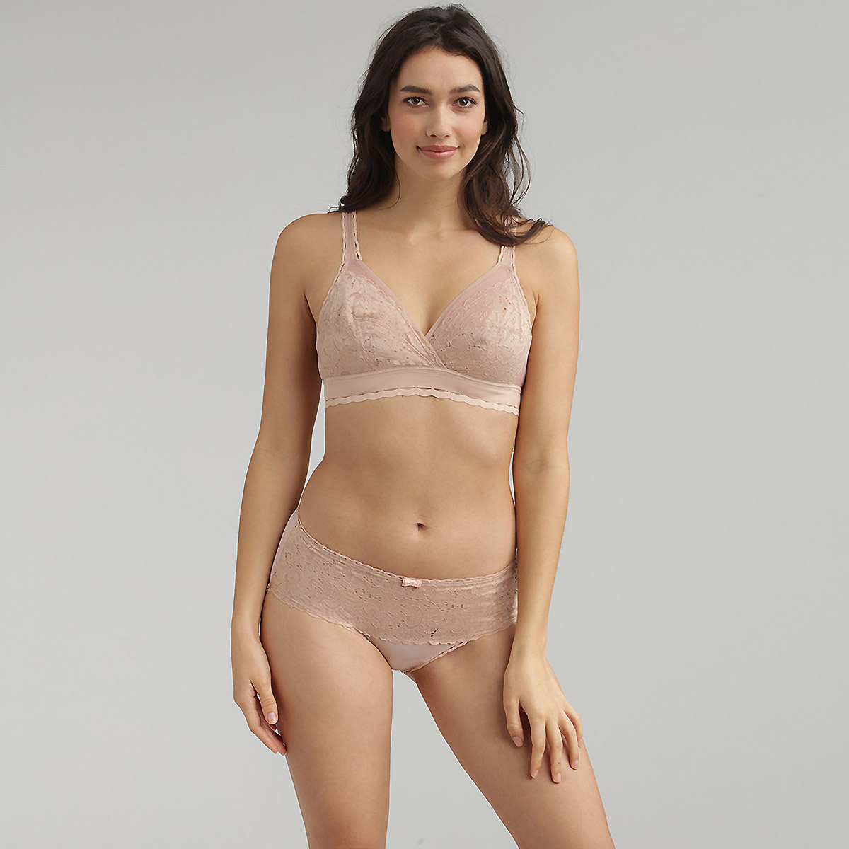 Non wired bra in beige - Recycled Classic Lace Support, , PLAYTEX