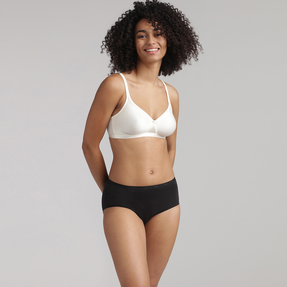 Non-Wired Full Cup Bra in Ivory - Satiny Micro-Support, , PLAYTEX