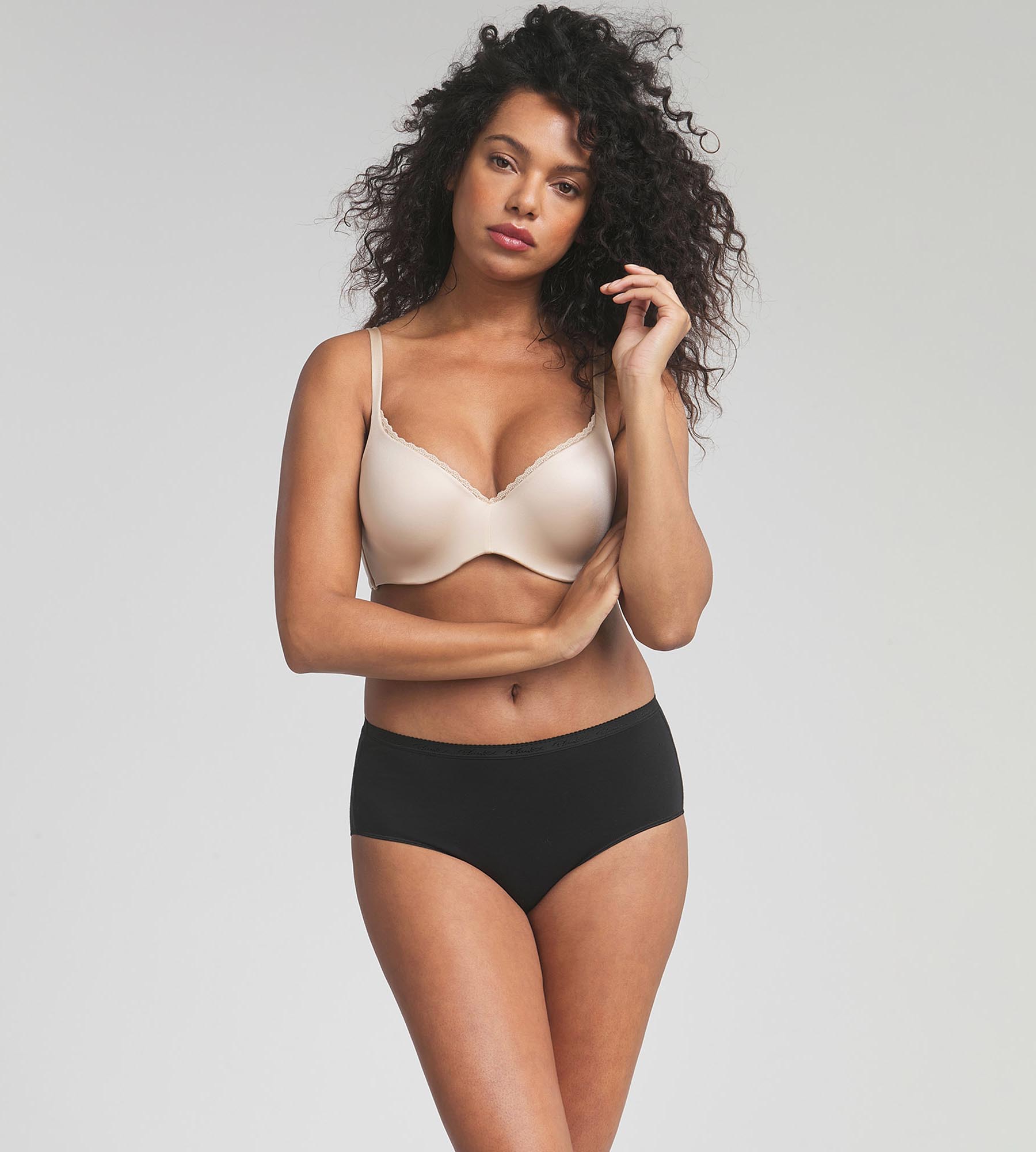 Full cup bra with removable underwires in light brown 24h Absolute Soft, , PLAYTEX
